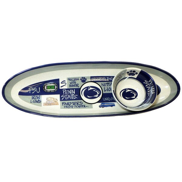 chip and dip set assorted Penn State graphics image